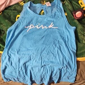 PINK Victoria's Secret Blue Tank Size M
